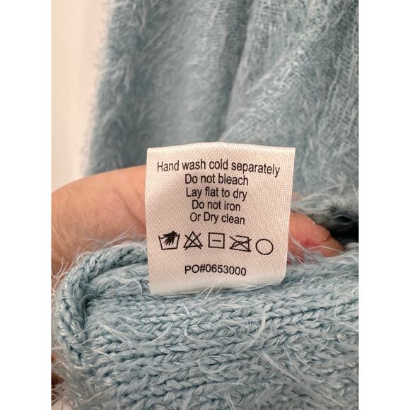 Show me your MuMu Vienna Sweater in Frosty Blue Knit Size Medium Ballon sleeves - Picture 6 of 6